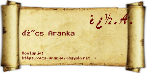 Ács Aranka névjegykártya